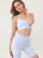 SKY BLUE BIKER SHORTS