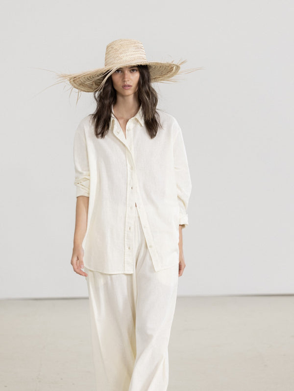SORRENTO LINEN SHIRT IN CREAM