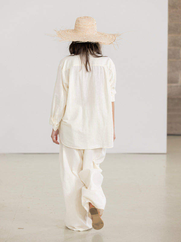 SORRENTO LINEN SHIRT IN CREAM
