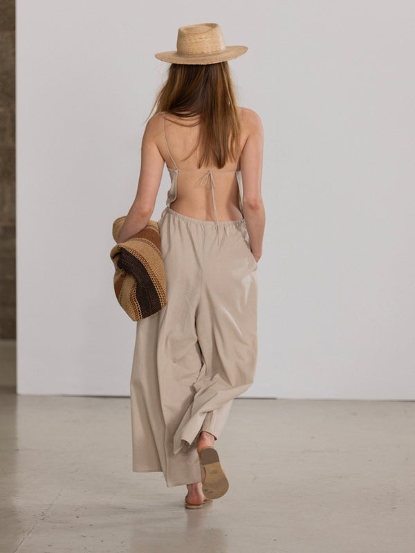 SORRENTO JUMPSUIT IN STONE