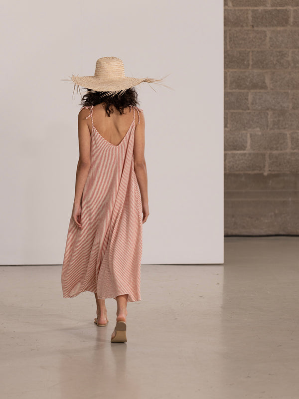POSITANO STRIPED MAXI DRESS