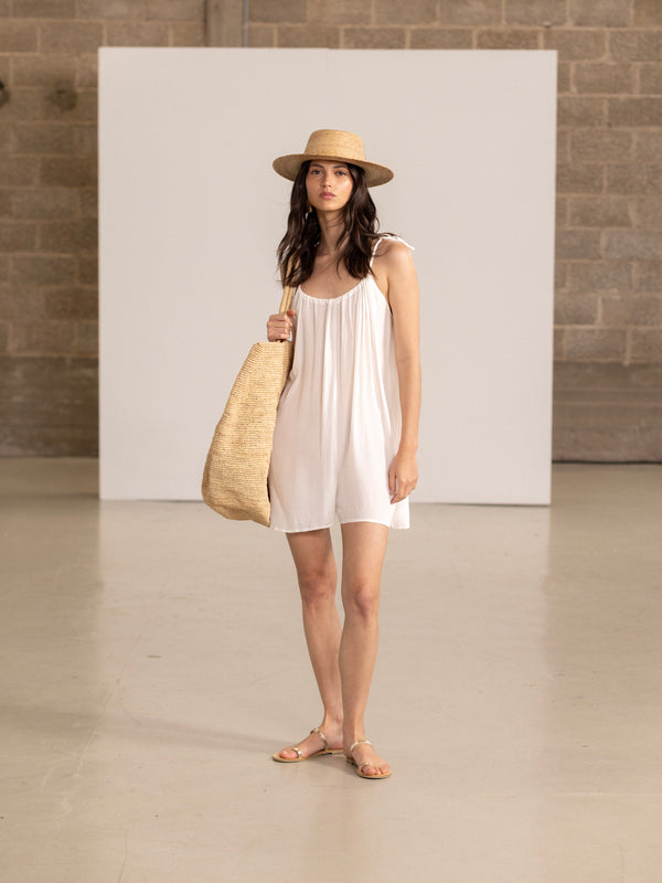 MARRAKECH SHORT PLAYSUIT IN WHITE
