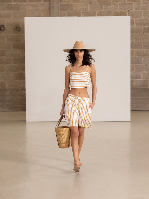 PAROS STRIPED BERMUDA PANTS
