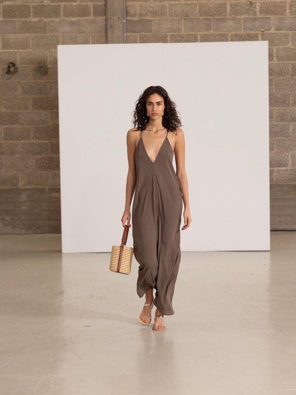 MARRAKECH MAXI DRESS IN KHAKI