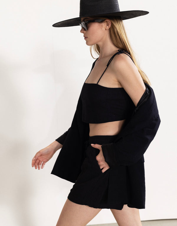 SORRENTO CROP TOP IN BLACK