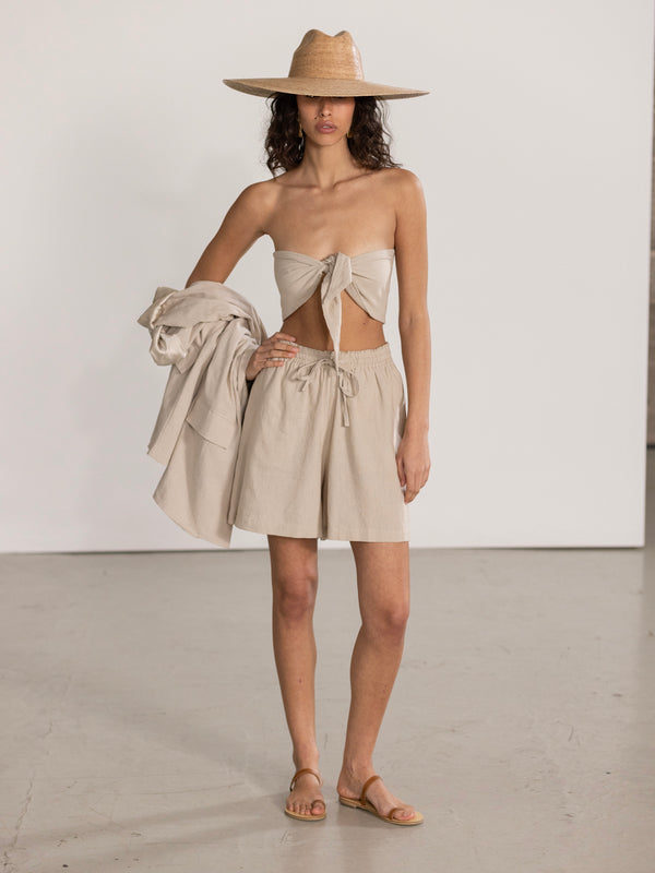 SORRENTO BERMUDA SHORTS IN STONE