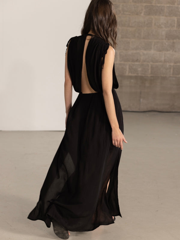 MARRAKECH MAXI DRESS IN BLACK