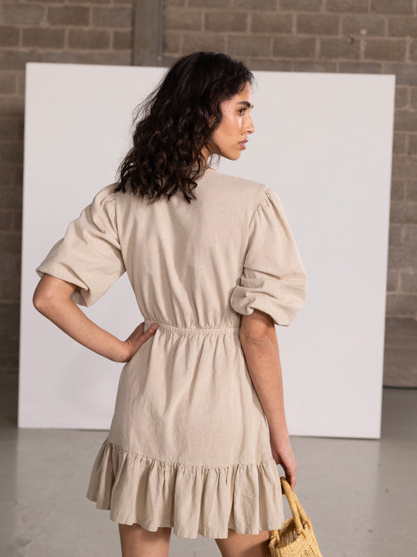 SORRENTO MINI DRESS IN STONE