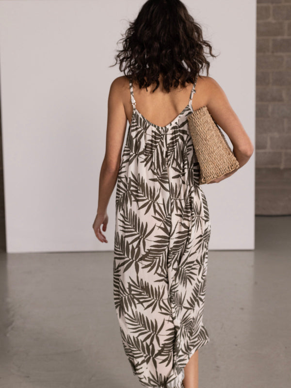 TENERIFE JUNPSUIT IN LEAF PRINT