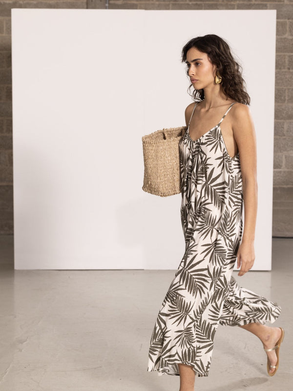 TENERIFE JUNPSUIT IN LEAF PRINT