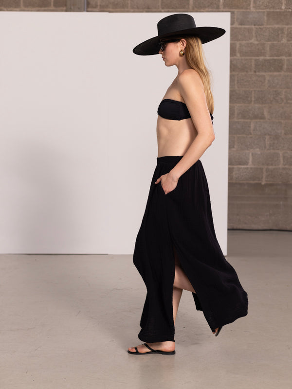 OASIS MIDI SKIRT IN BLACK