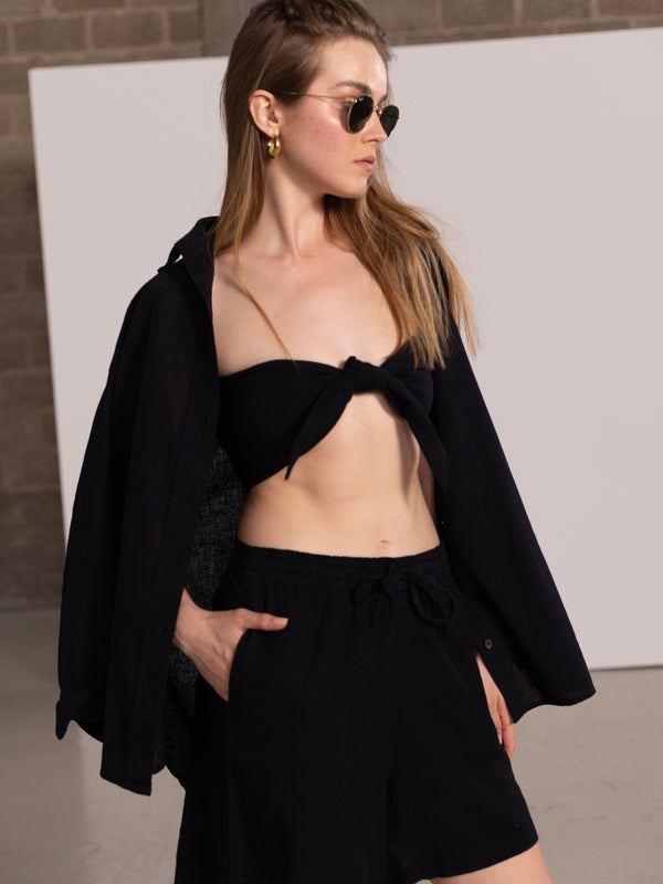 SORRENTO TUBE TOP IN BLACK