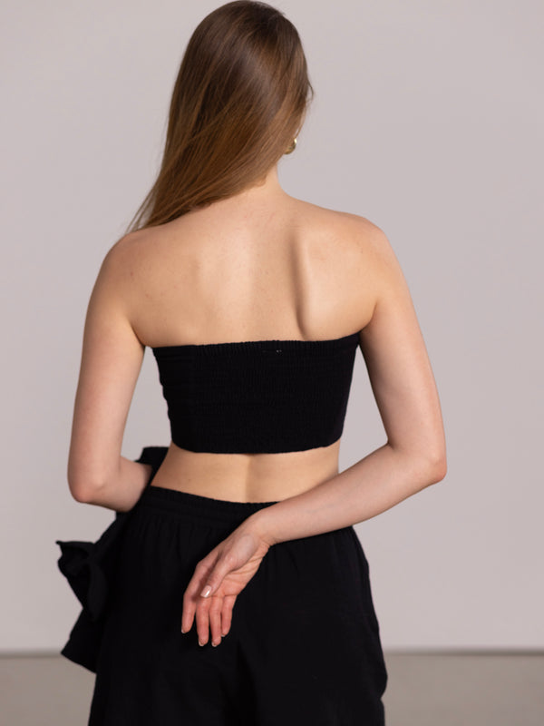 SORRENTO TUBE TOP IN BLACK