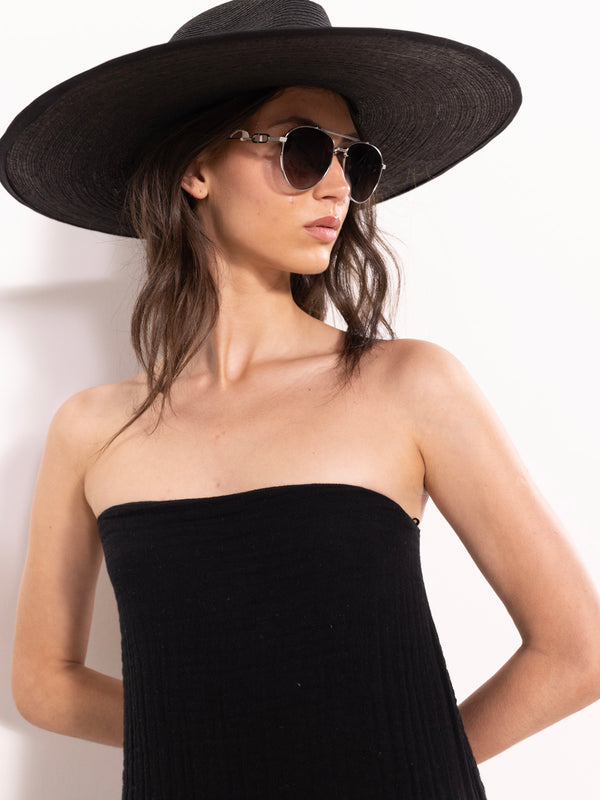 OASIS STRAPLESS MAXI DRESS IN BLACK