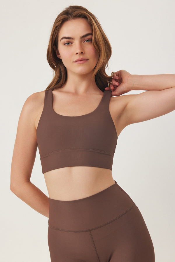 ESPRESSO RIBBED SPORT TOP