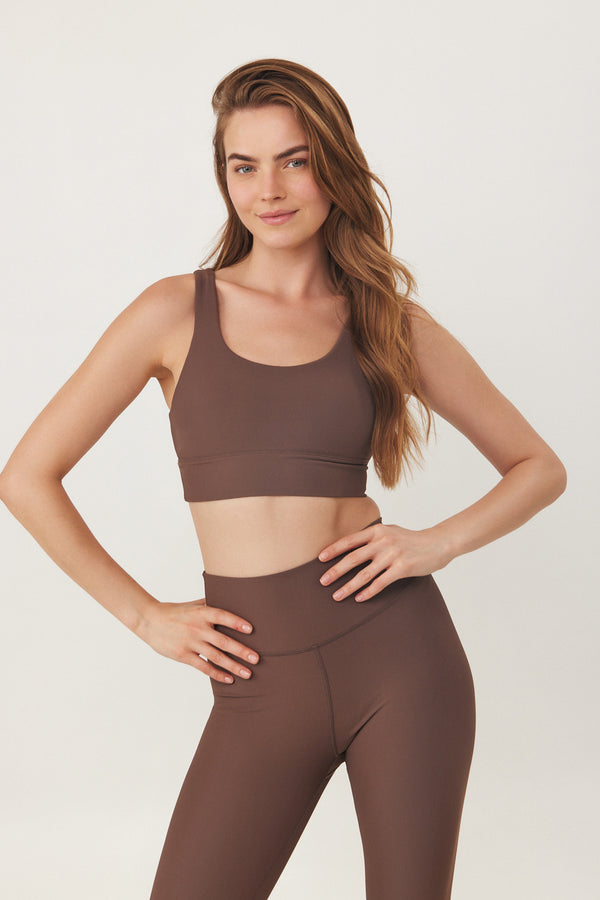 ESPRESSO RIBBED SPORT TOP