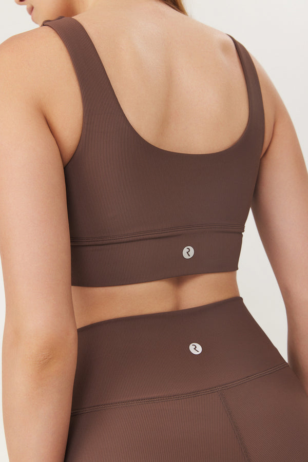 ESPRESSO RIBBED SPORT TOP