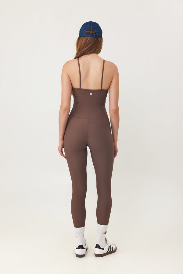 ESPRESSO RIBBED LONG LENGTH ONESIE