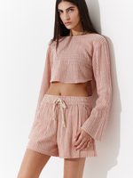 POSITANO LONG SLEEVE STRIPED SHIRT IN RED