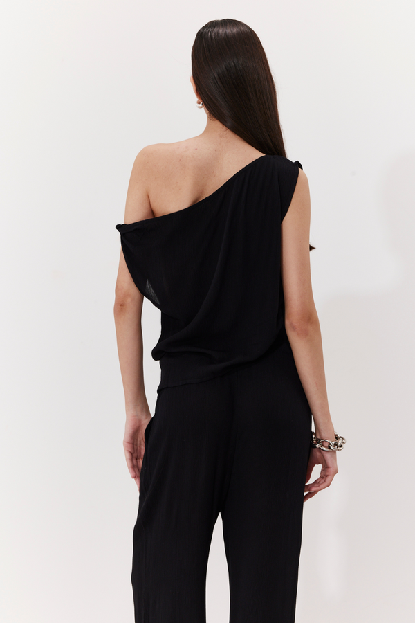 MARRAKESH OFF THE SHOULDER TOP IN BLACK