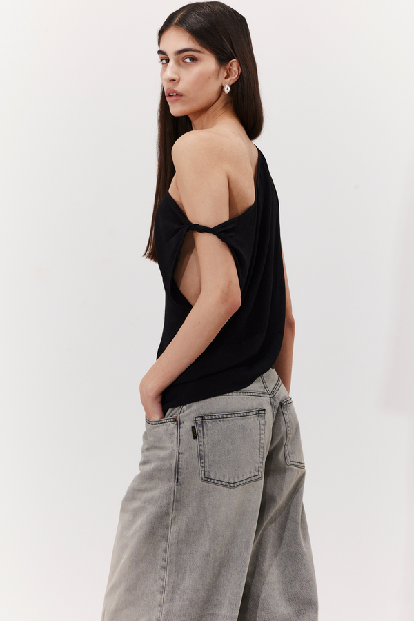 MARRAKESH OFF THE SHOULDER TOP IN BLACK