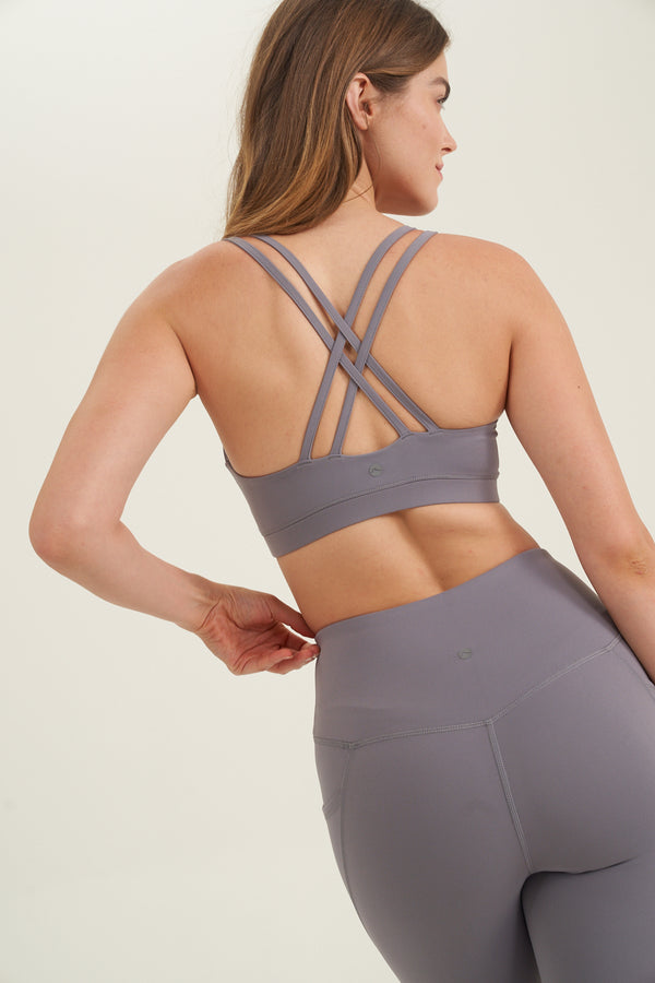 X BY GOTTEX GREY TOP WITH CROSS BACK