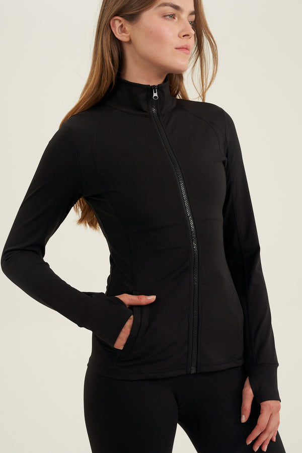 BLACK FULL ZIP JACKET