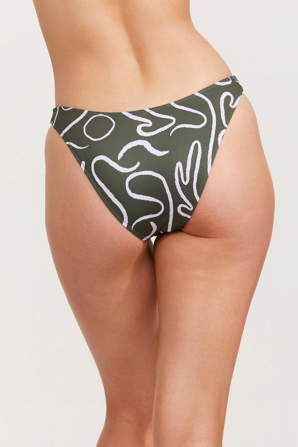LUMA ARTSY CHIC HIGH LEG SEXY BIKINI BOTTOM