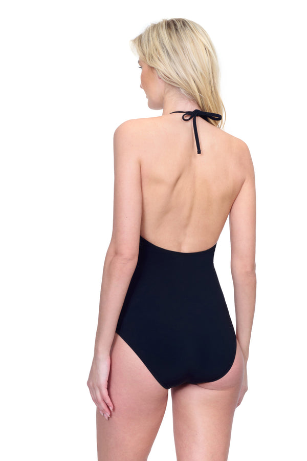 DAY DREAMER HIGH NECK ONE PIECE - BLACK