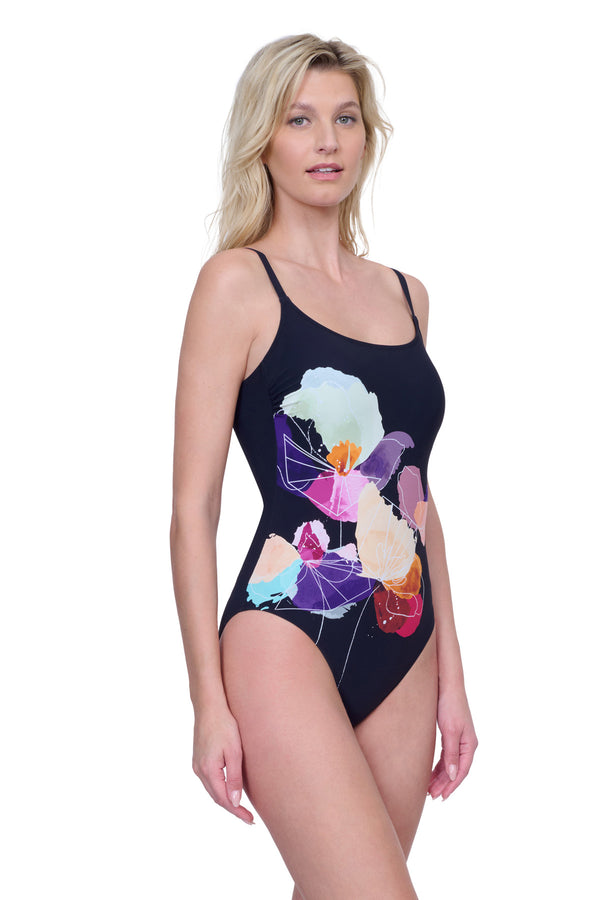 GOTTEX ENCHANTED SUN ROUND NECK ONE PIECE SWIMSUIT