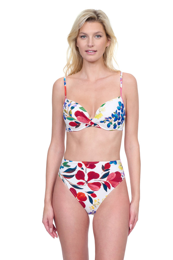 GOTTEX GARDEN DREAM HIGH WAIST BIKINI BOTTOM - WHITE