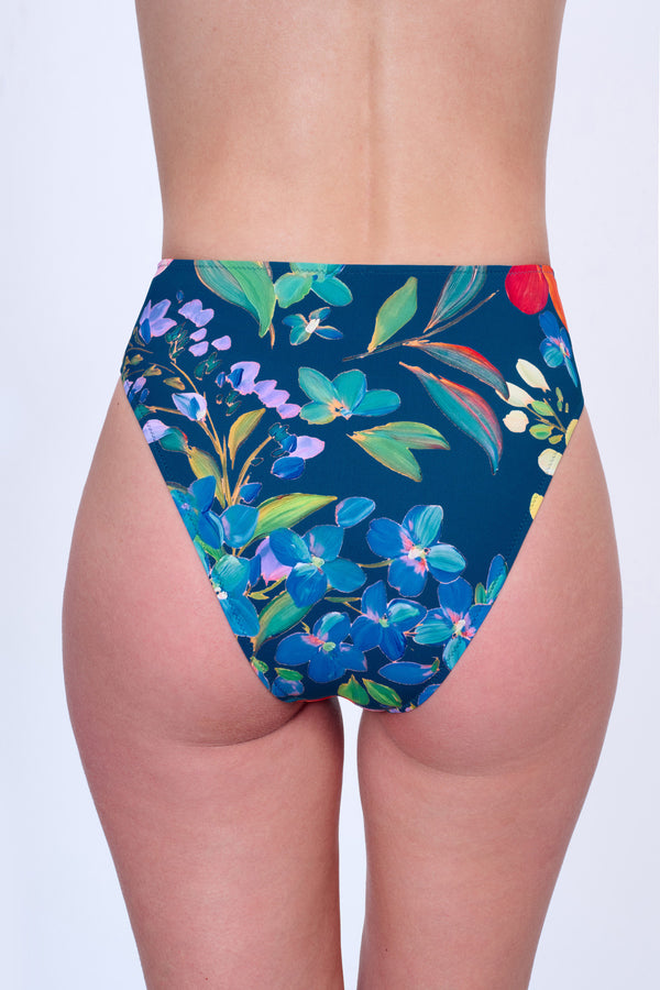 GOTTEX GARDEN DREAM HIGH WAIST BIKINI BOTTOM - NAVY