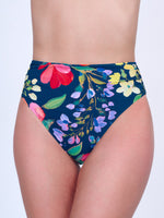 GOTTEX GARDEN DREAM HIGH WAIST BIKINI BOTTOM - NAVY