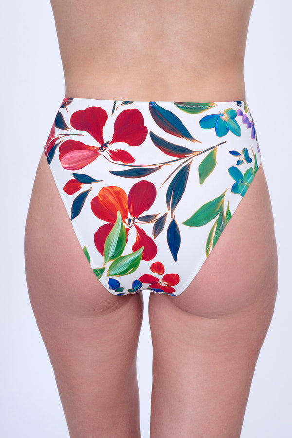 GOTTEX GARDEN DREAM HIGH WAIST BIKINI BOTTOM - WHITE