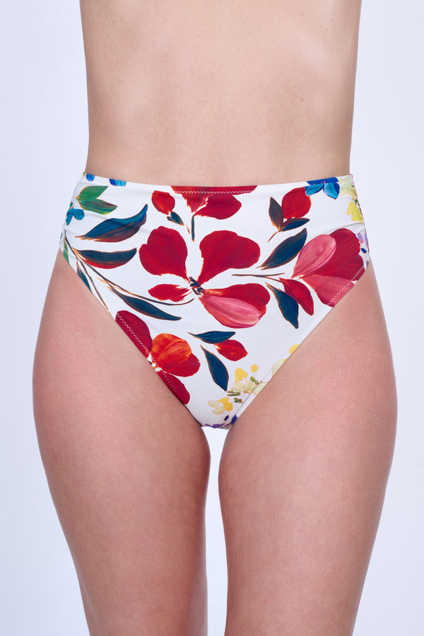 GOTTEX GARDEN DREAM HIGH WAIST BIKINI BOTTOM - WHITE