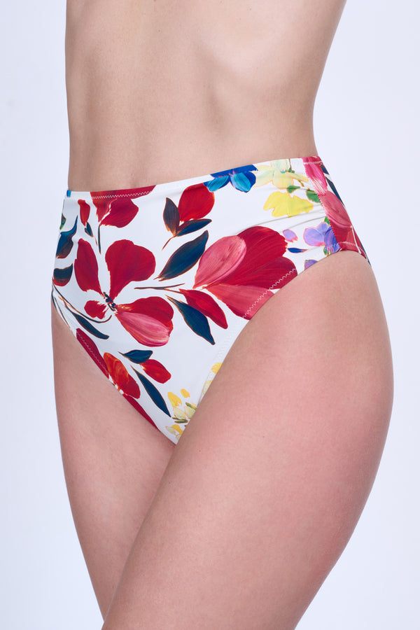 GOTTEX GARDEN DREAM HIGH WAIST BIKINI BOTTOM - WHITE
