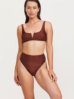 LUMA HIGH END BRALETTE BIKINI TOP - BRONZE