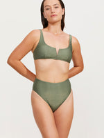 LUMA HIGH END BRALETTE BIKINI TOP - OLIVE