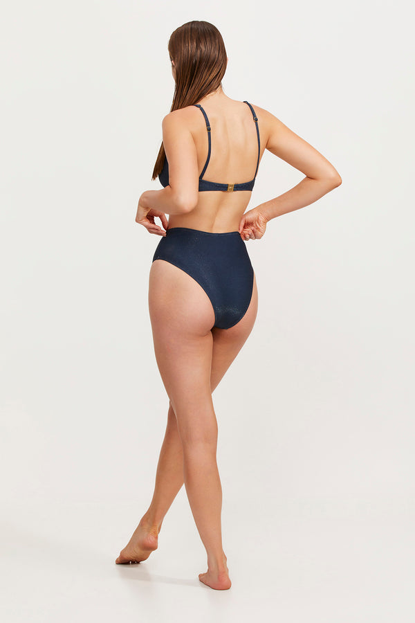 LUMA HIGH END BRALETTE BIKINI TOP - BLUE