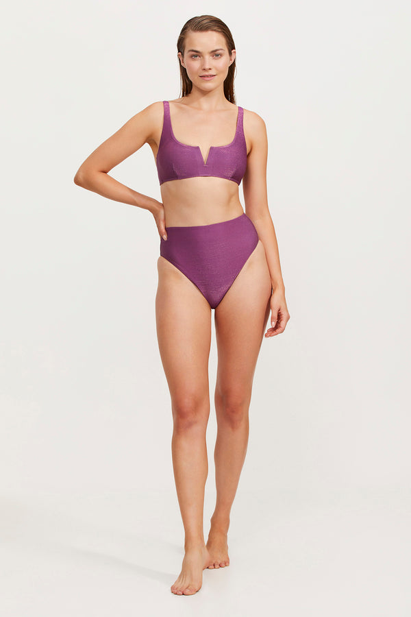LUMA HIGH END BRALETTE BIKINI TOP - PURPLE