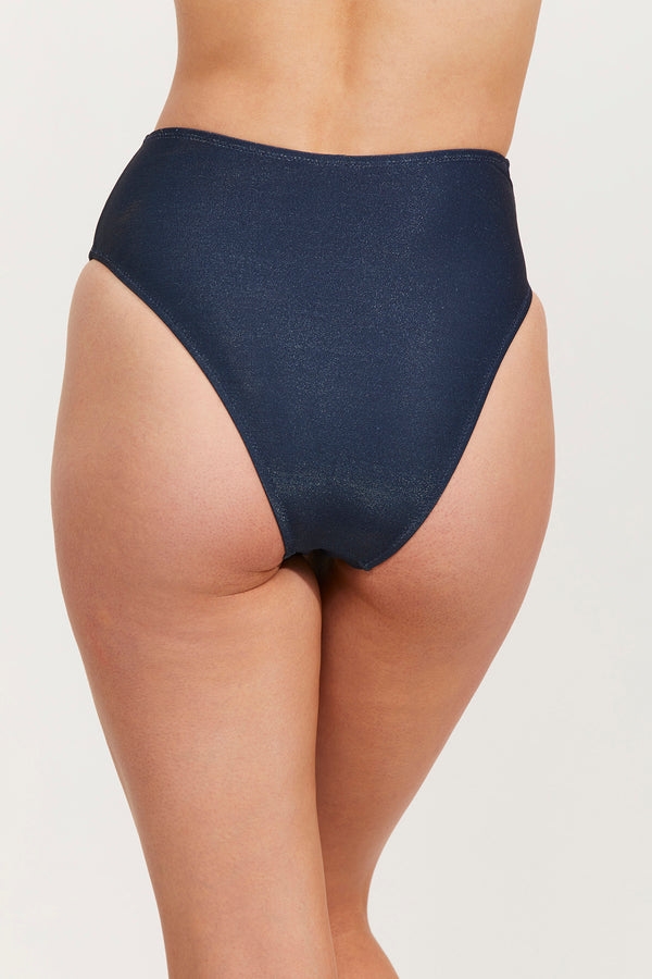 LUMA HIGH END HIGH LEG HIGH WAIST BOTTOM - BLUE