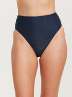 LUMA HIGH END HIGH LEG HIGH WAIST BOTTOM - BLUE