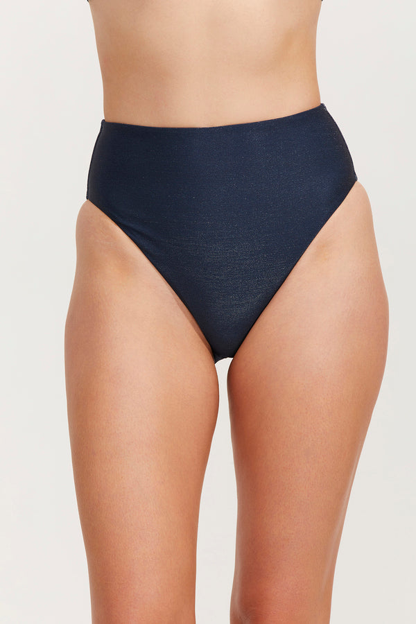 LUMA HIGH END HIGH LEG HIGH WAIST BOTTOM - BLUE