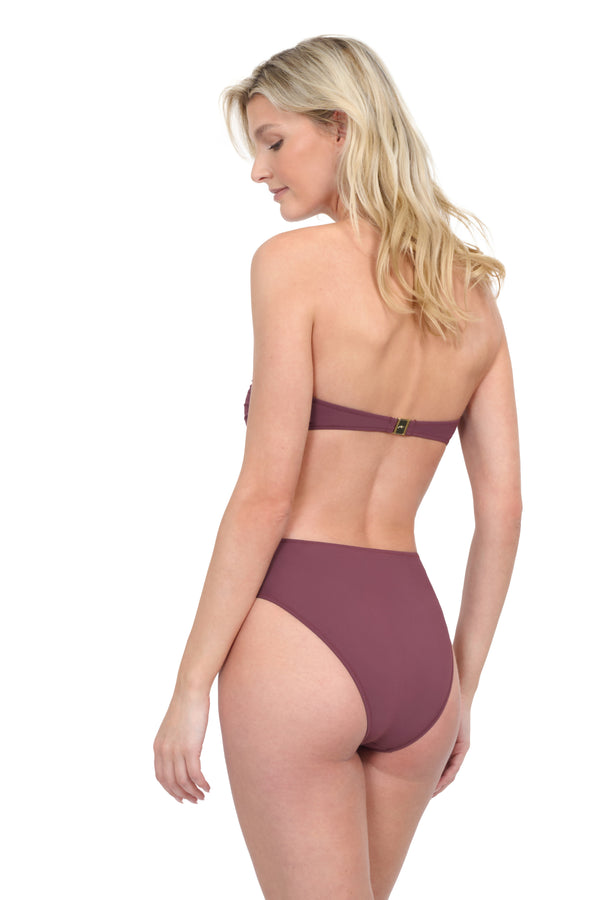 GOTTEX ROSEBUD HALTER BANDEAU BIKINI TOP- PURPLE