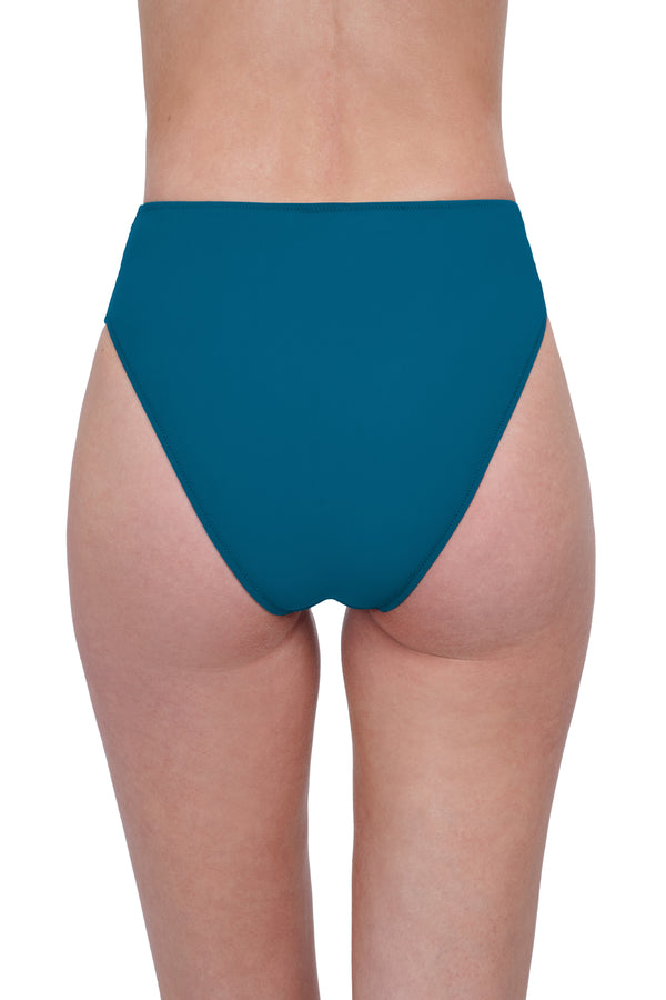 GOTTEX ROSEBUD HIGH WAIST BIKINI BOTTOM - TEAL