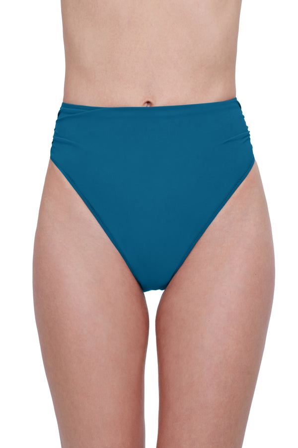 GOTTEX ROSEBUD HIGH WAIST BIKINI BOTTOM - TEAL