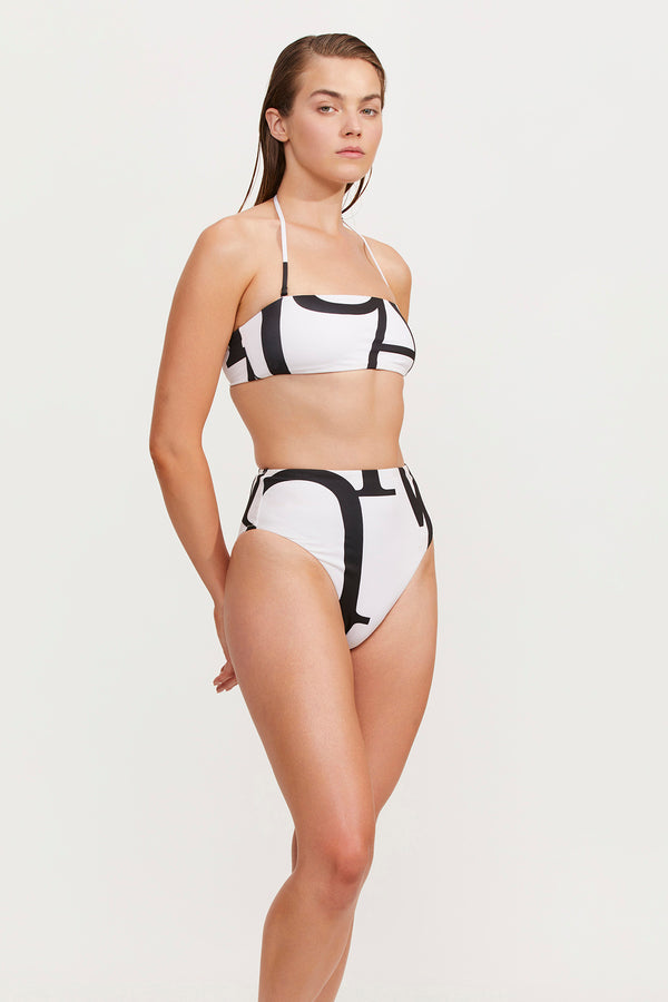 LUMA SIGNATURE BANDEAU TUBE BIKINI TOP - BLACK