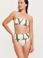 LUMA SIGNATURE BANDEAU TUBE BIKINI TOP - OLIVE