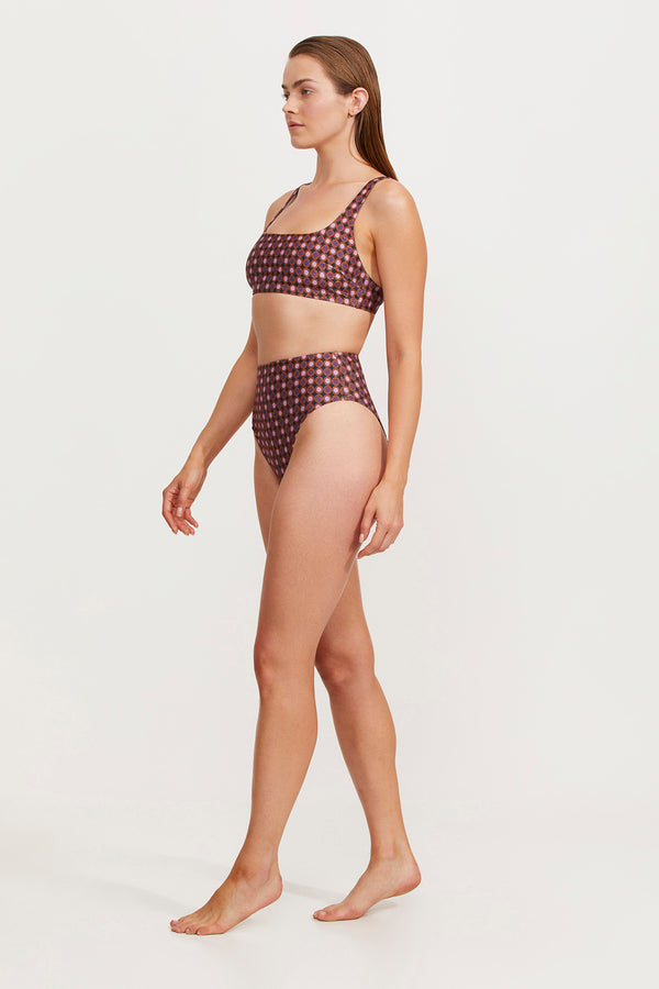 LUMA VINTAGE CHARM SQUARE NECK BRALETTE BIKINI TOP