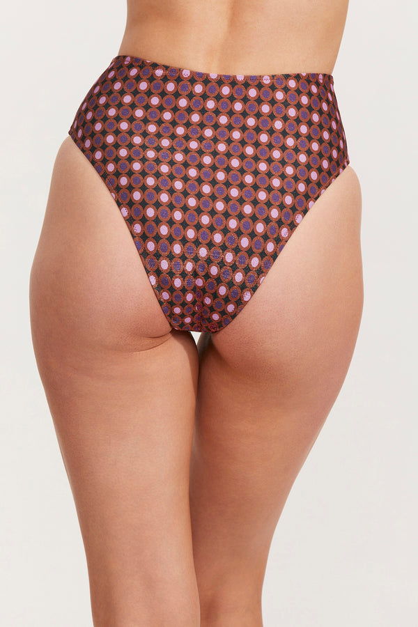 LUMA VINTAGE CHARM HIGH LEG HIGH WAIST BIKINI BOTTOM